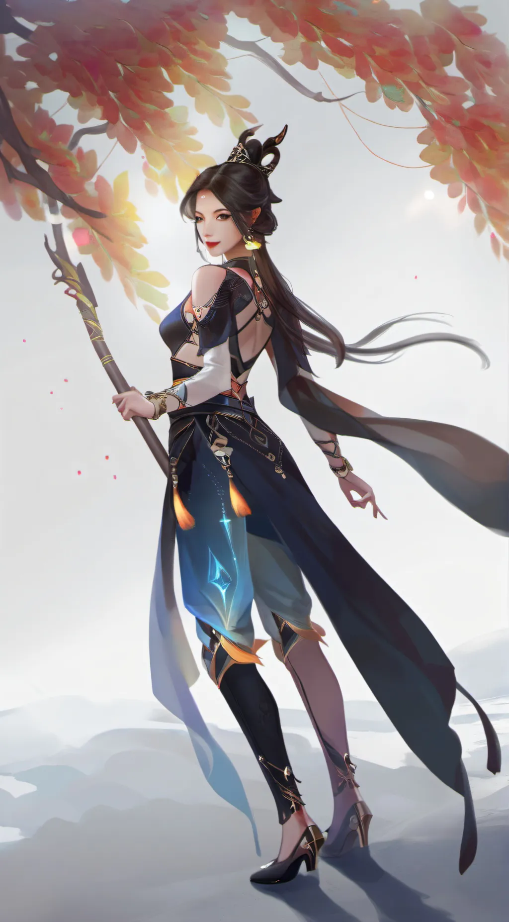 ai character: Angela  background