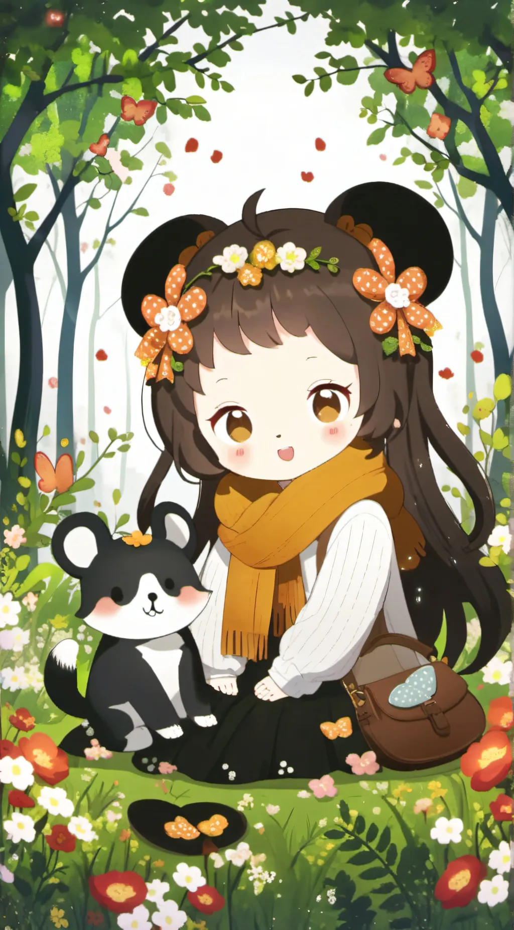 ai character: hello Kitty background