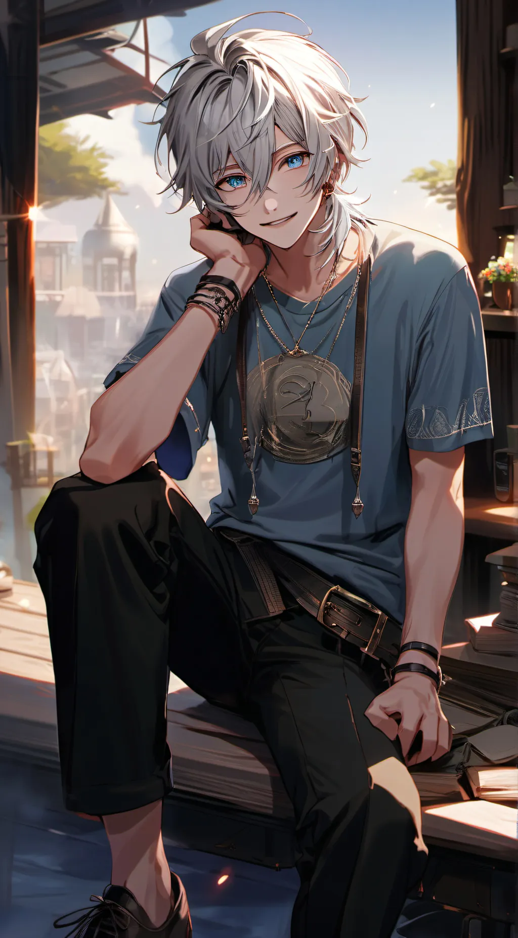 ai character: Lucas  background