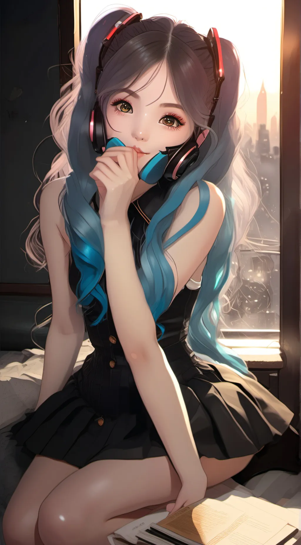 ai character: Miku background