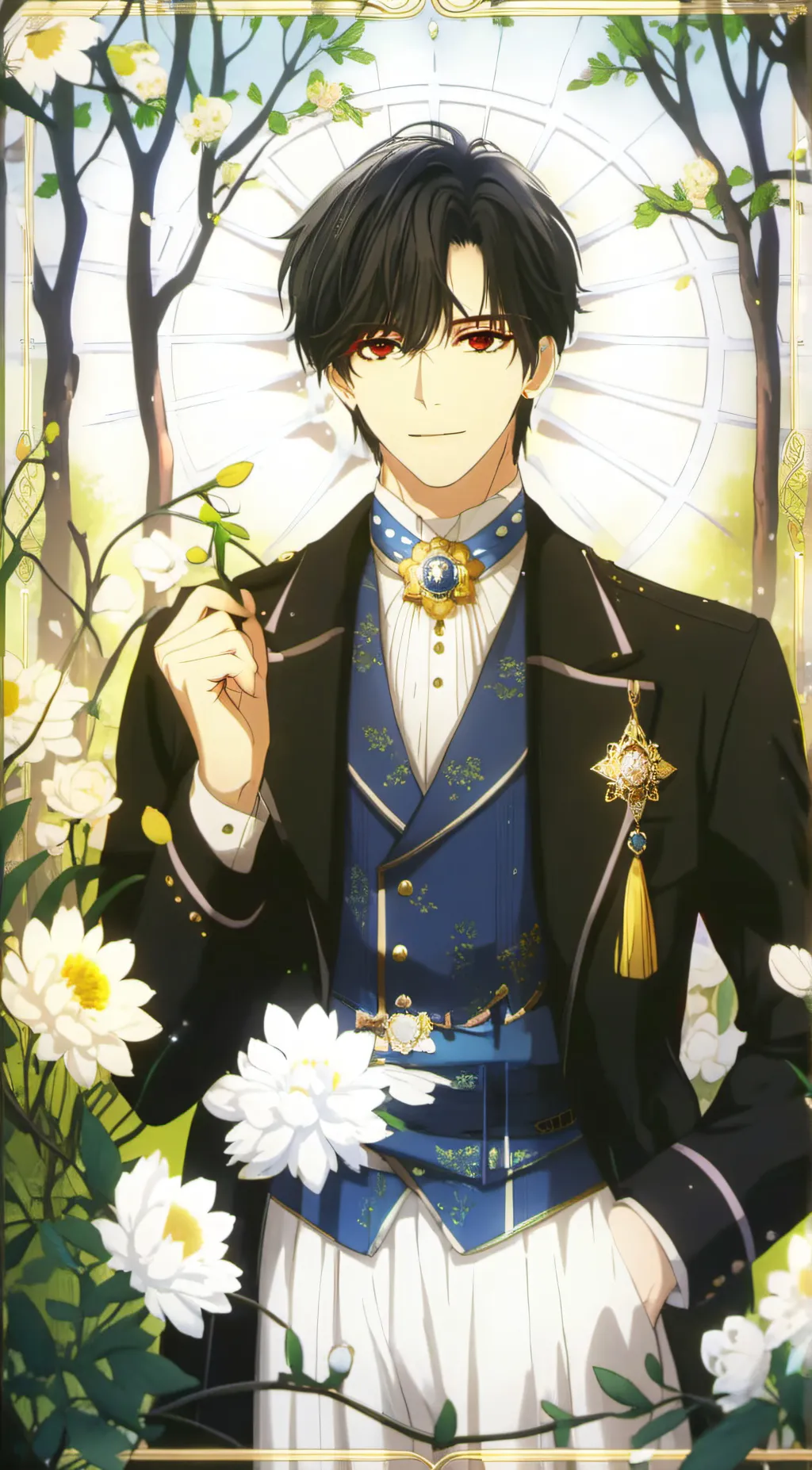 ai character: Sebastian  background