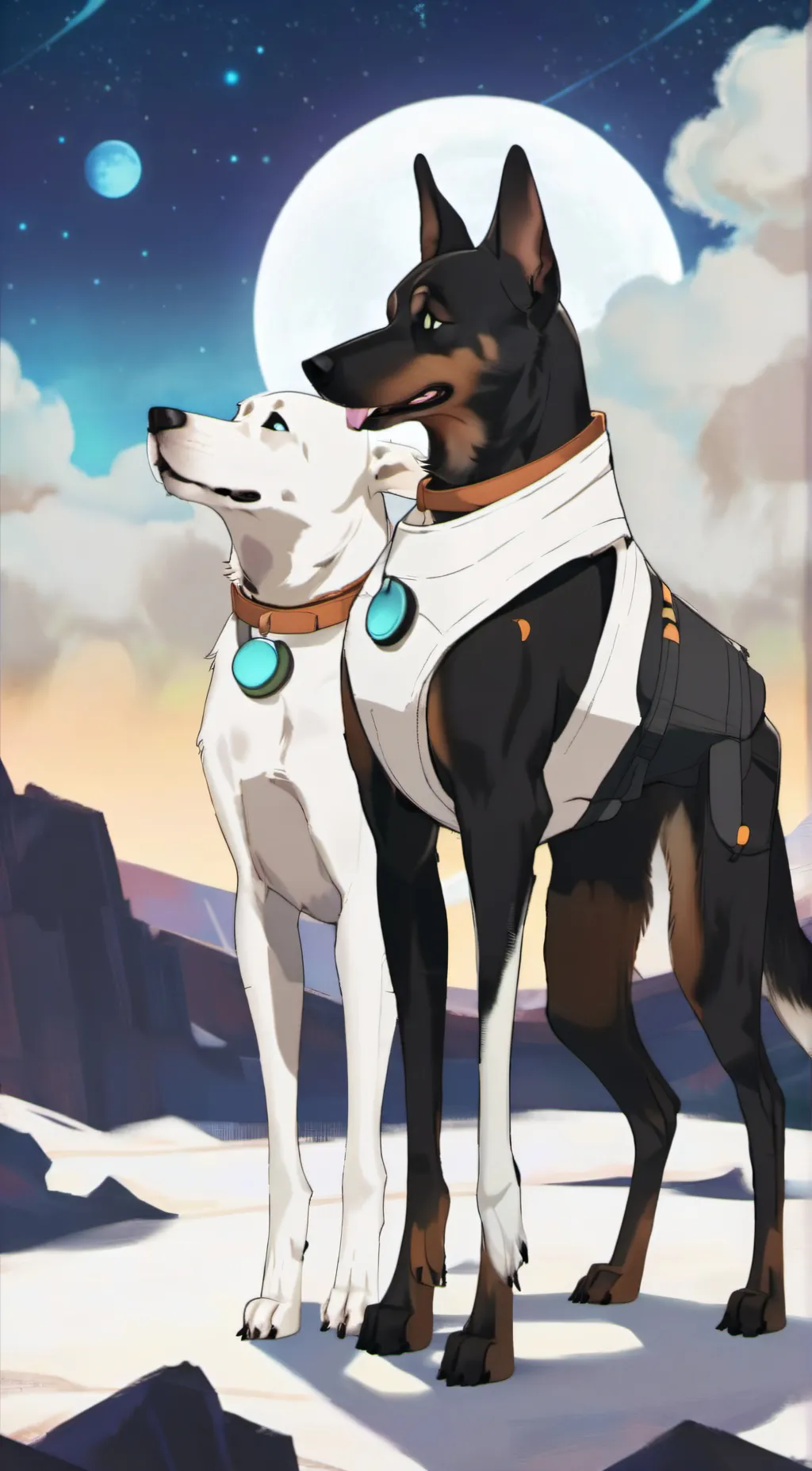 ai character: Dober and Molly background