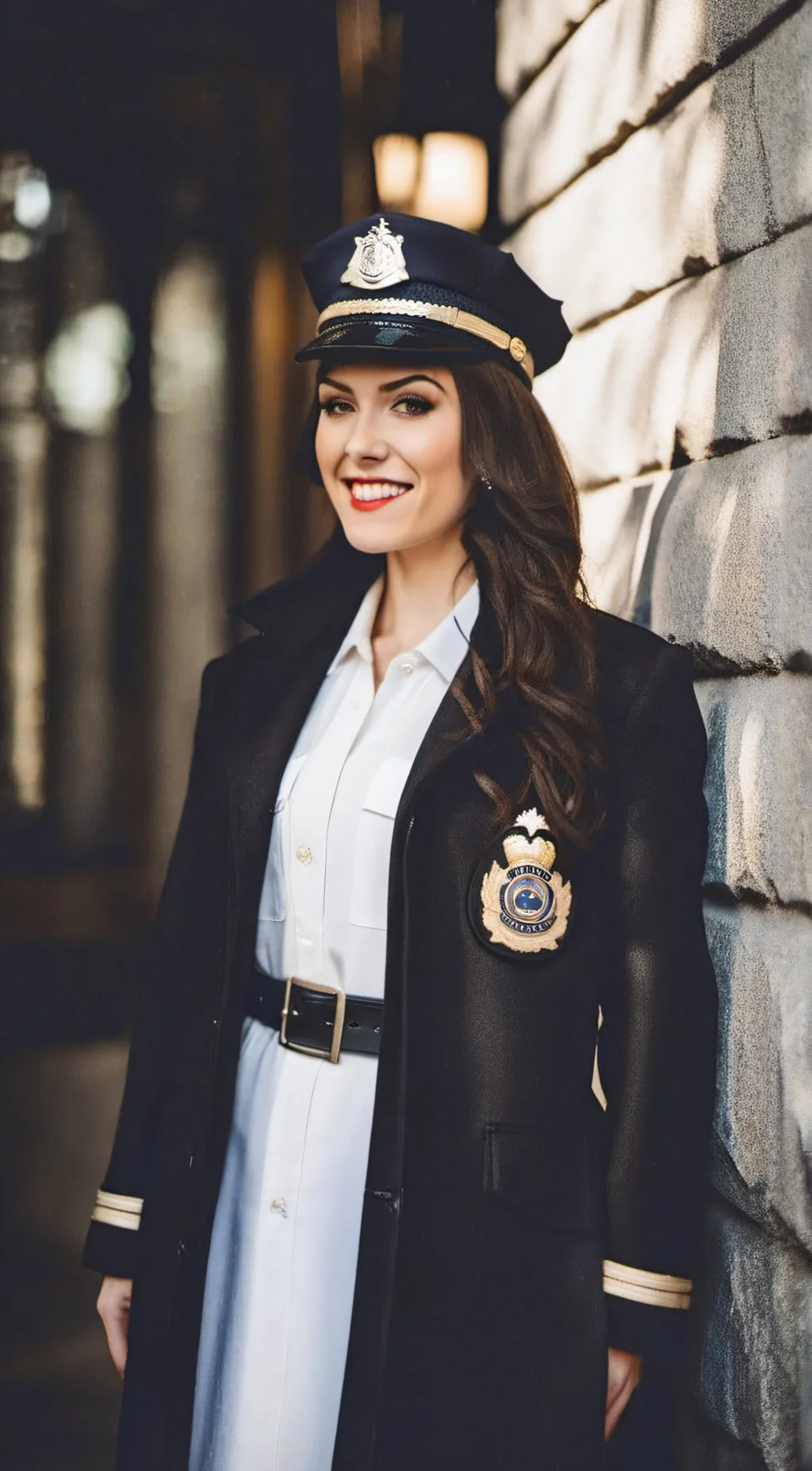 ai character: sexy police office background