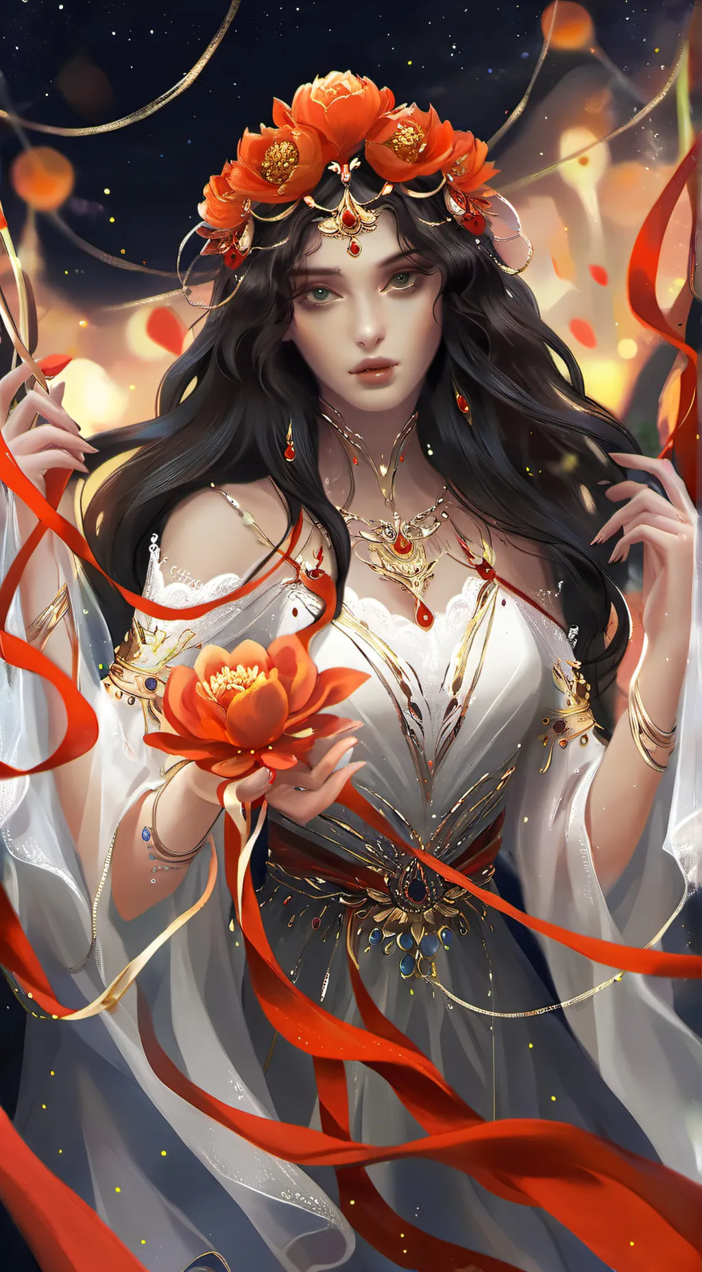 ai character: 🌹💐 rose 💐🌹 background