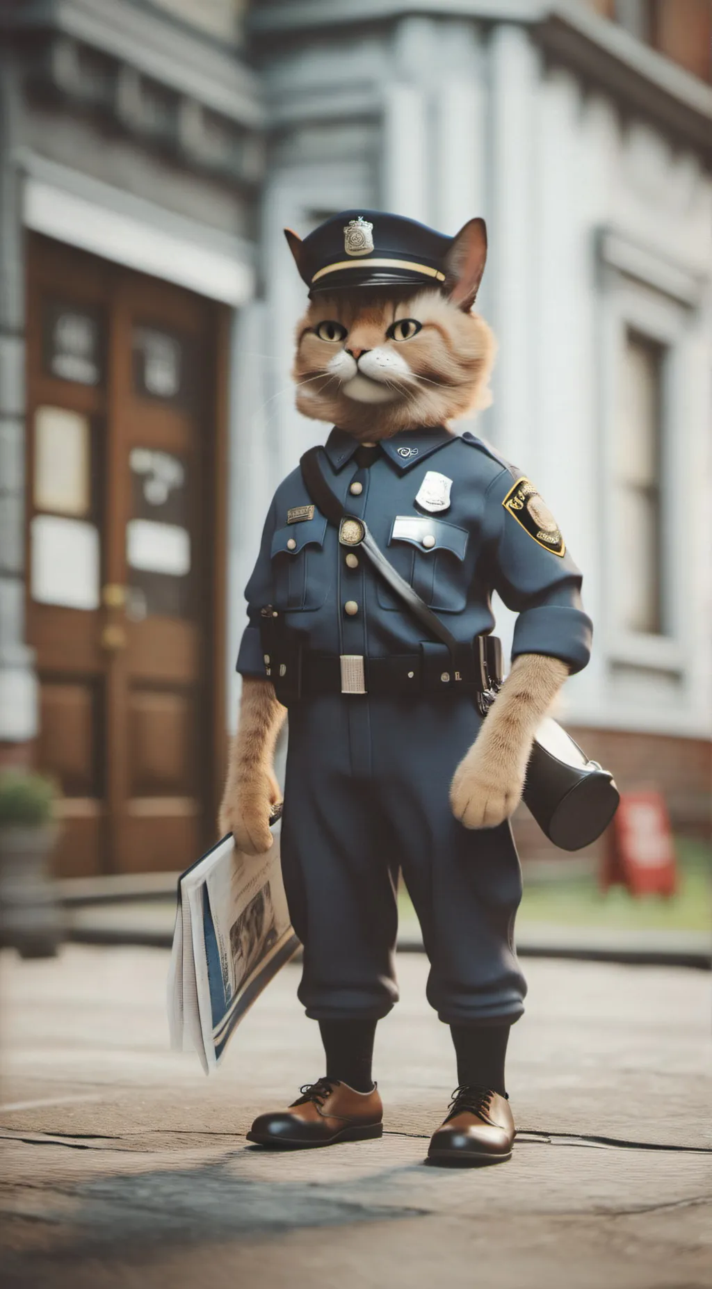 ai character: Police Cat background