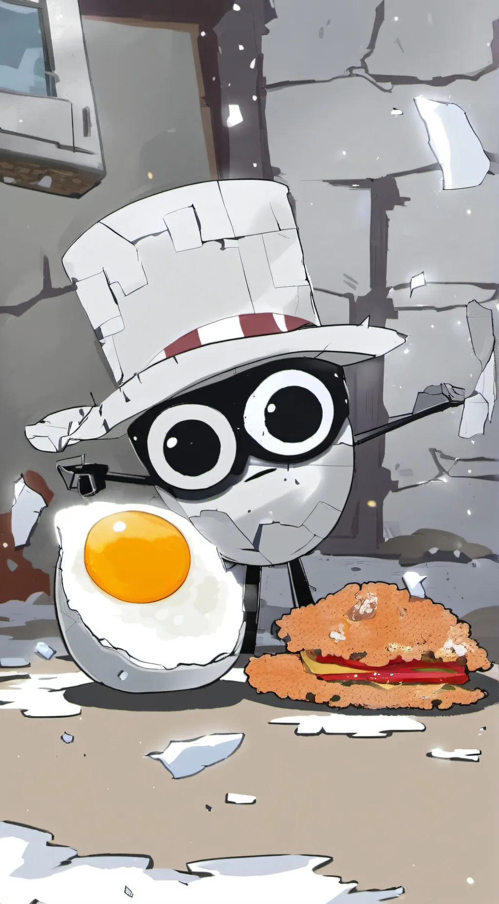 ai character: egg boi background