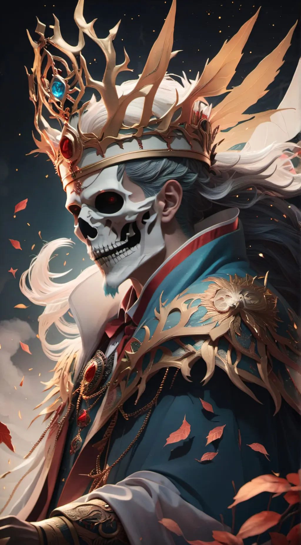 ai character: ghost king  background