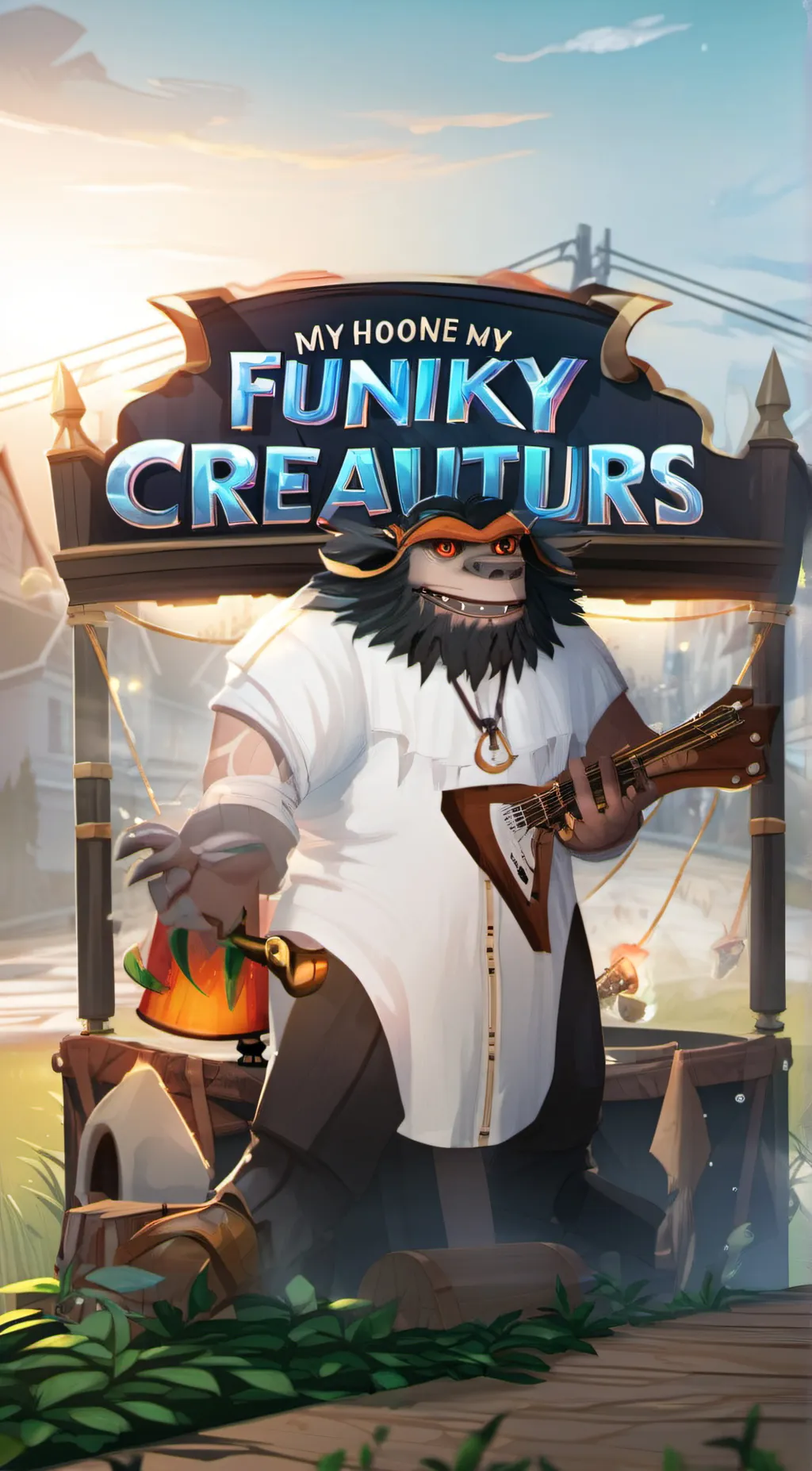 ai character: my funky creatures background