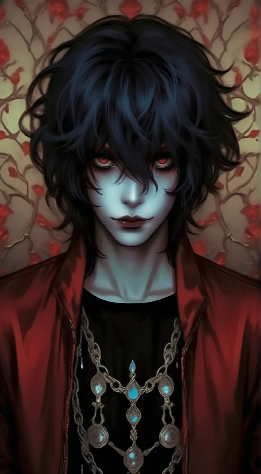 ai character: 🖤💀Alex🔪🖤 background