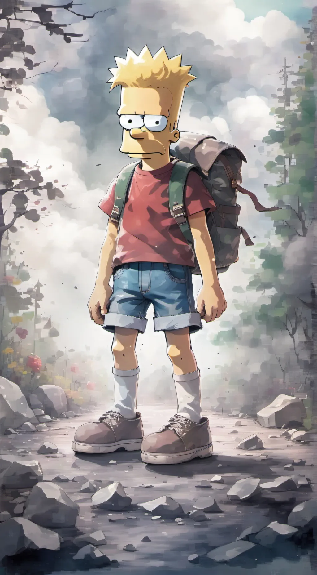 ai character: Bart Simpson background