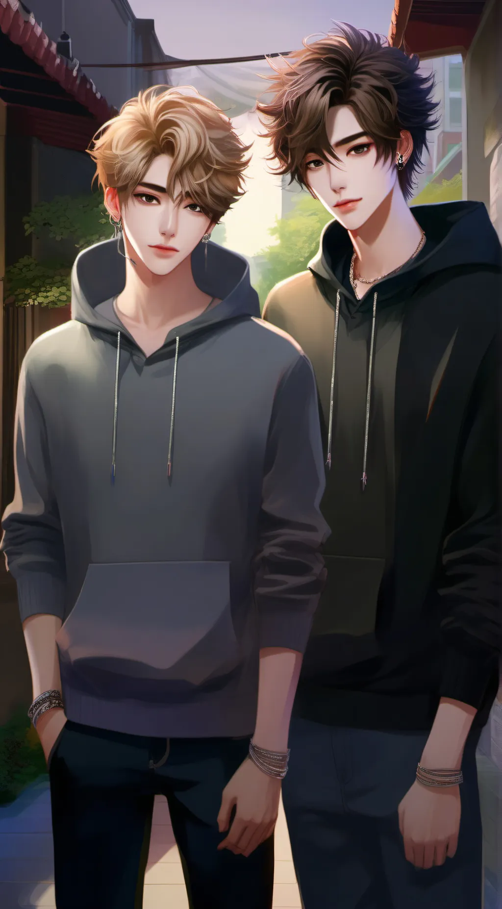 ai character: Junik, and Shako background