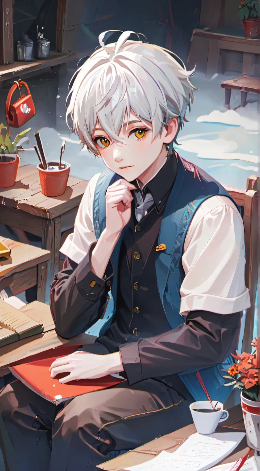 ai character: JAKE FROM RH!!  background