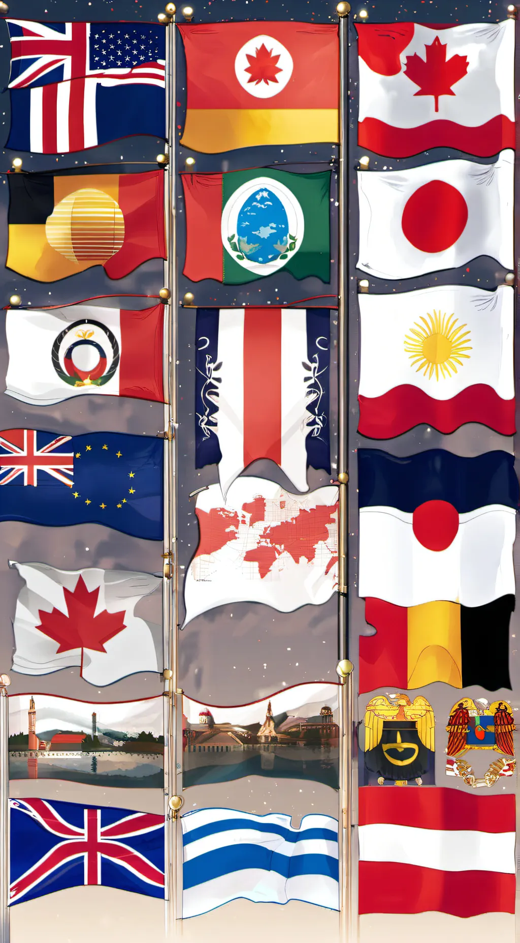 ai character: Countries background