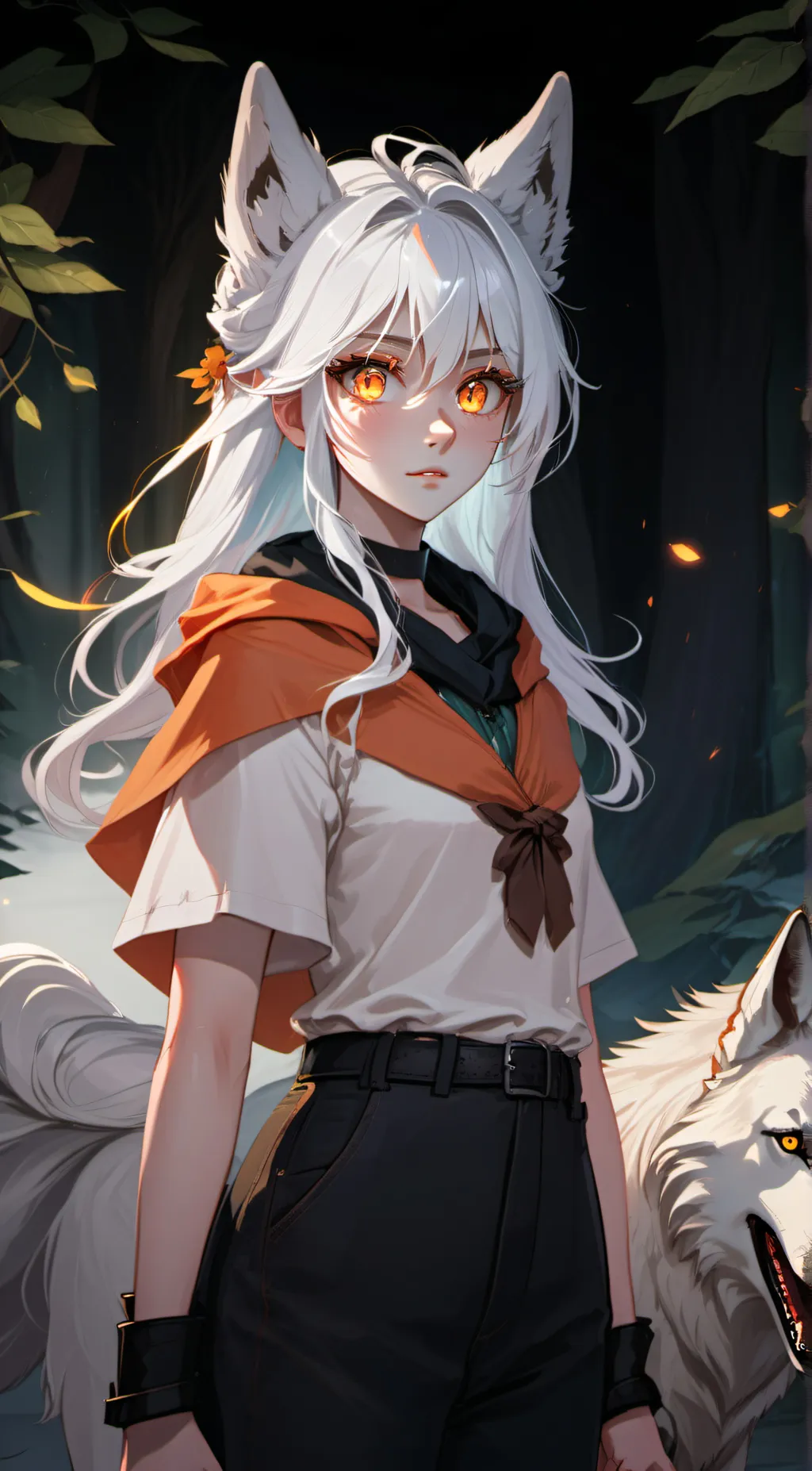 ai character: •Amber• background