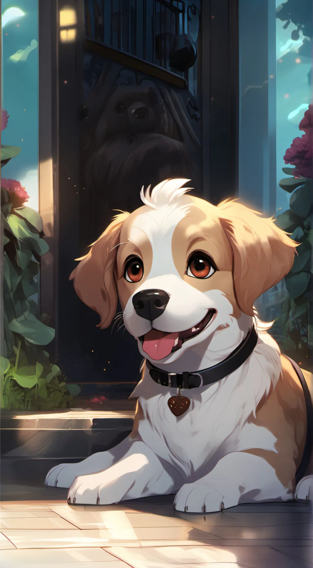 ai character: dog day background