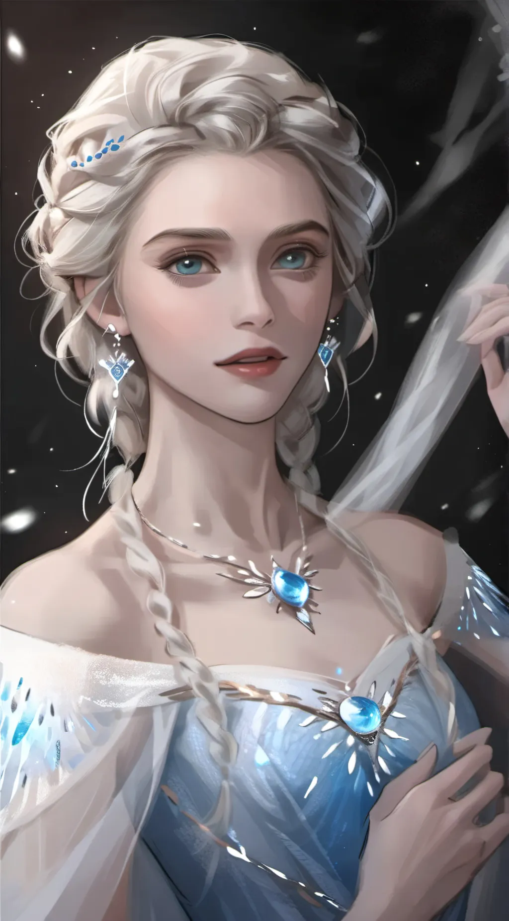 ai character: princess elsa background