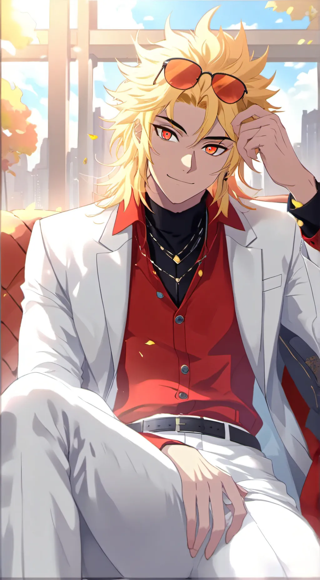 ai character: Rengoku[notsamurai background