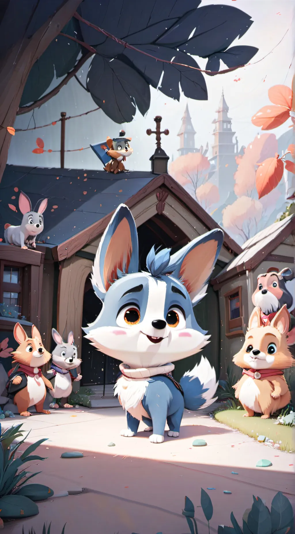 ai character: bluey background