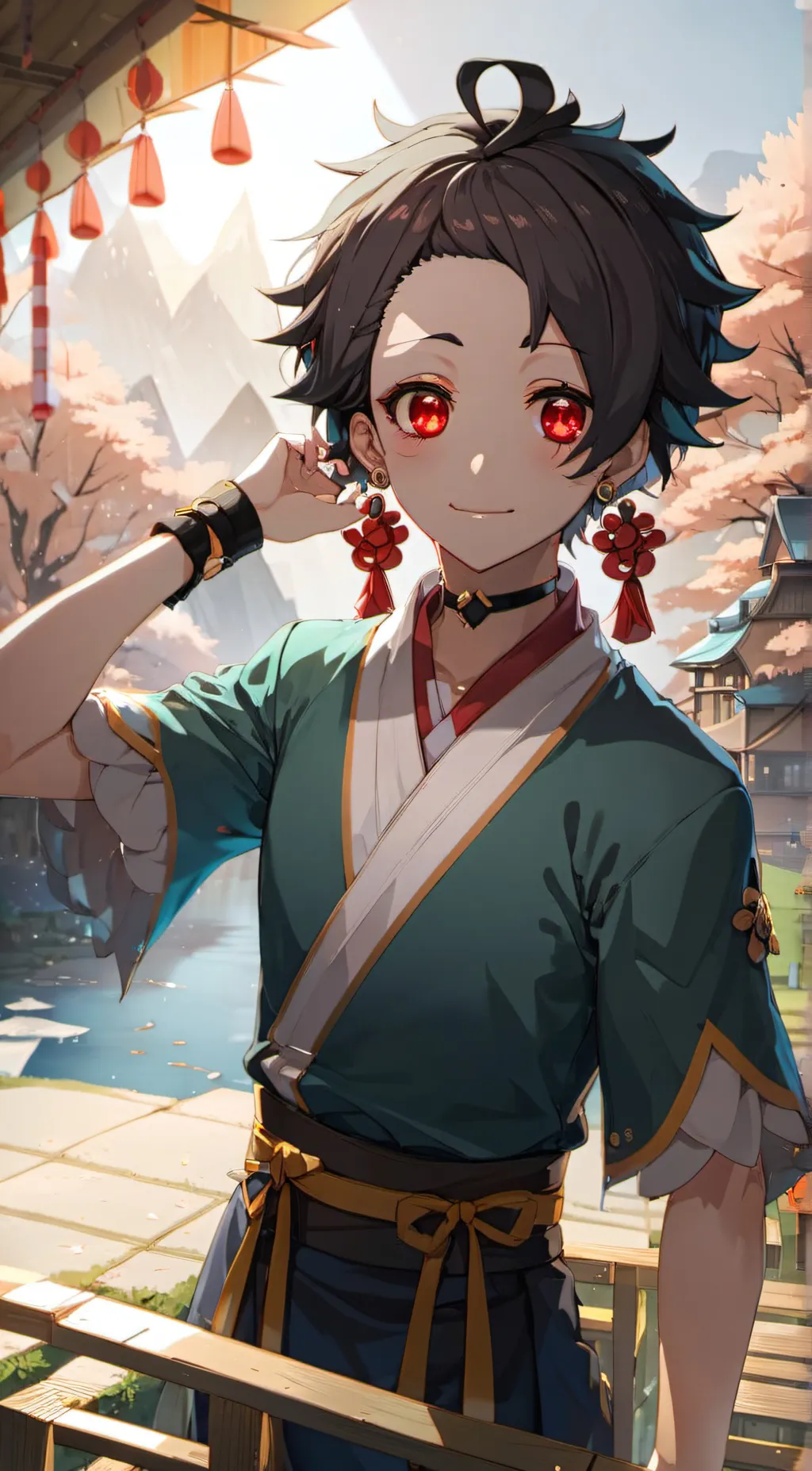 ai character: Tanjiro Kamado background
