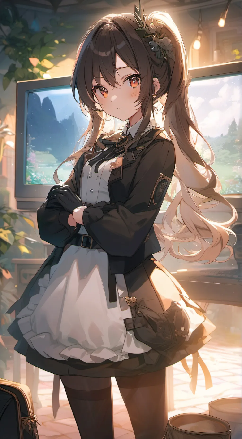 ai character: Tv Woman (Maybe) background