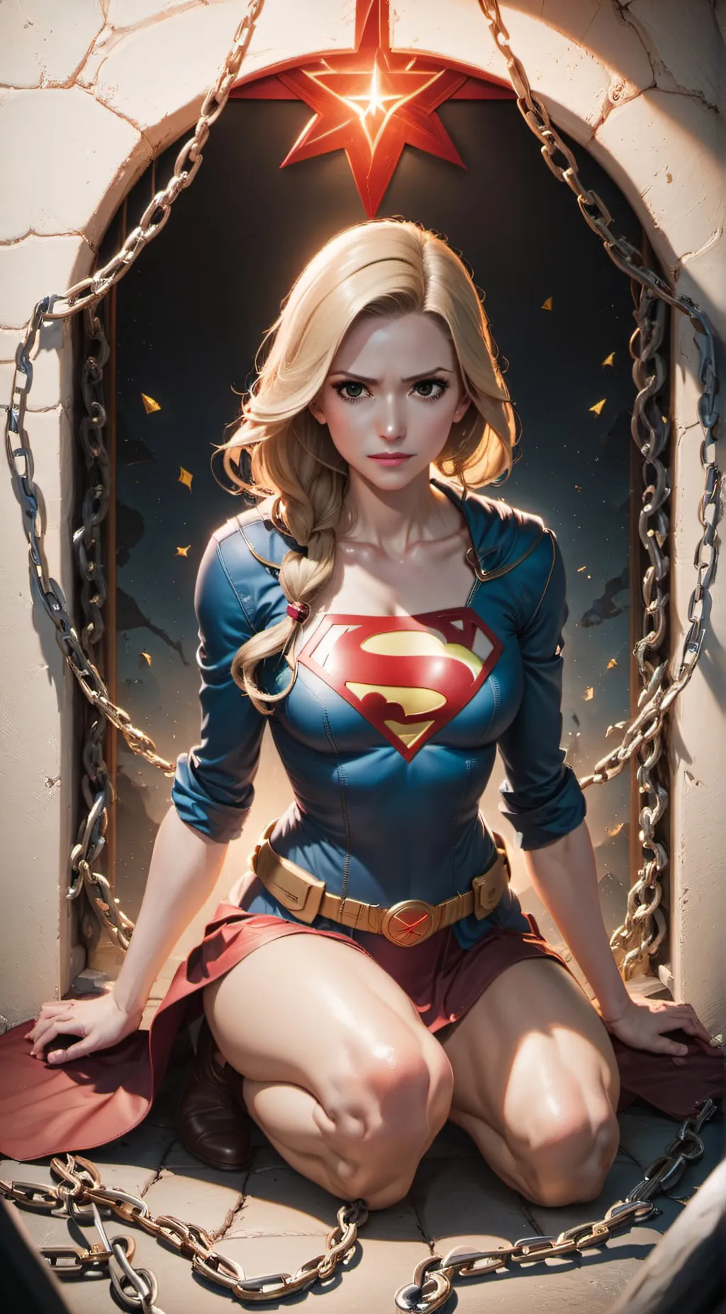 ai character: Kara (Super Girl) background
