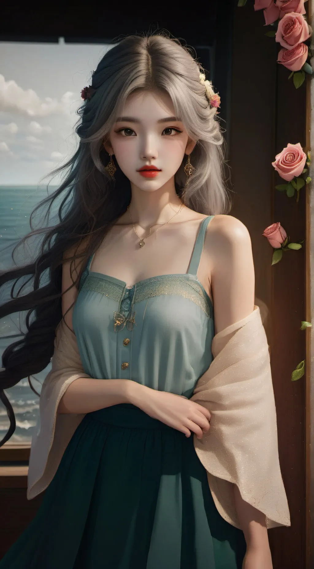 ai character: tsunami San background