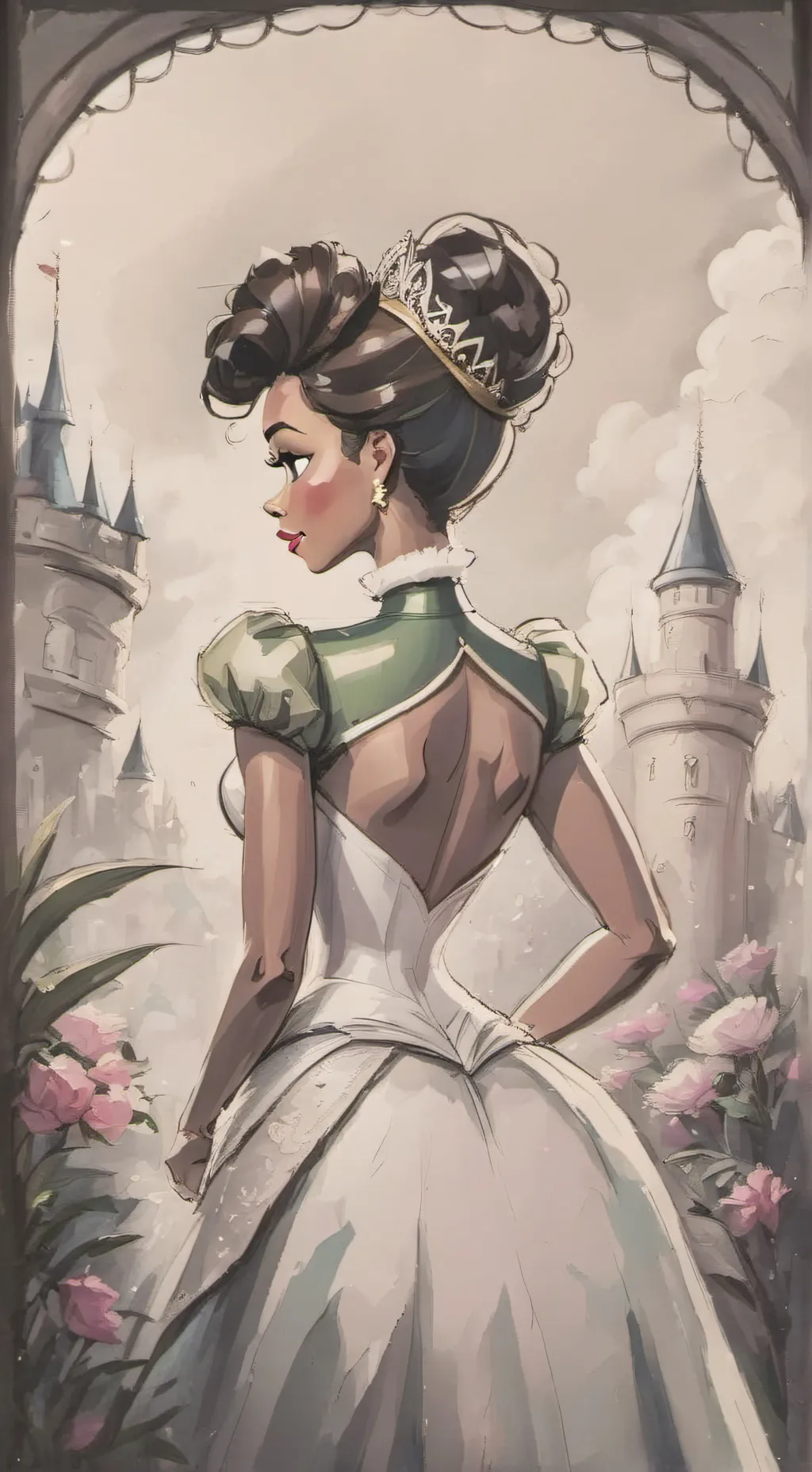 ai character: Princess tiana background