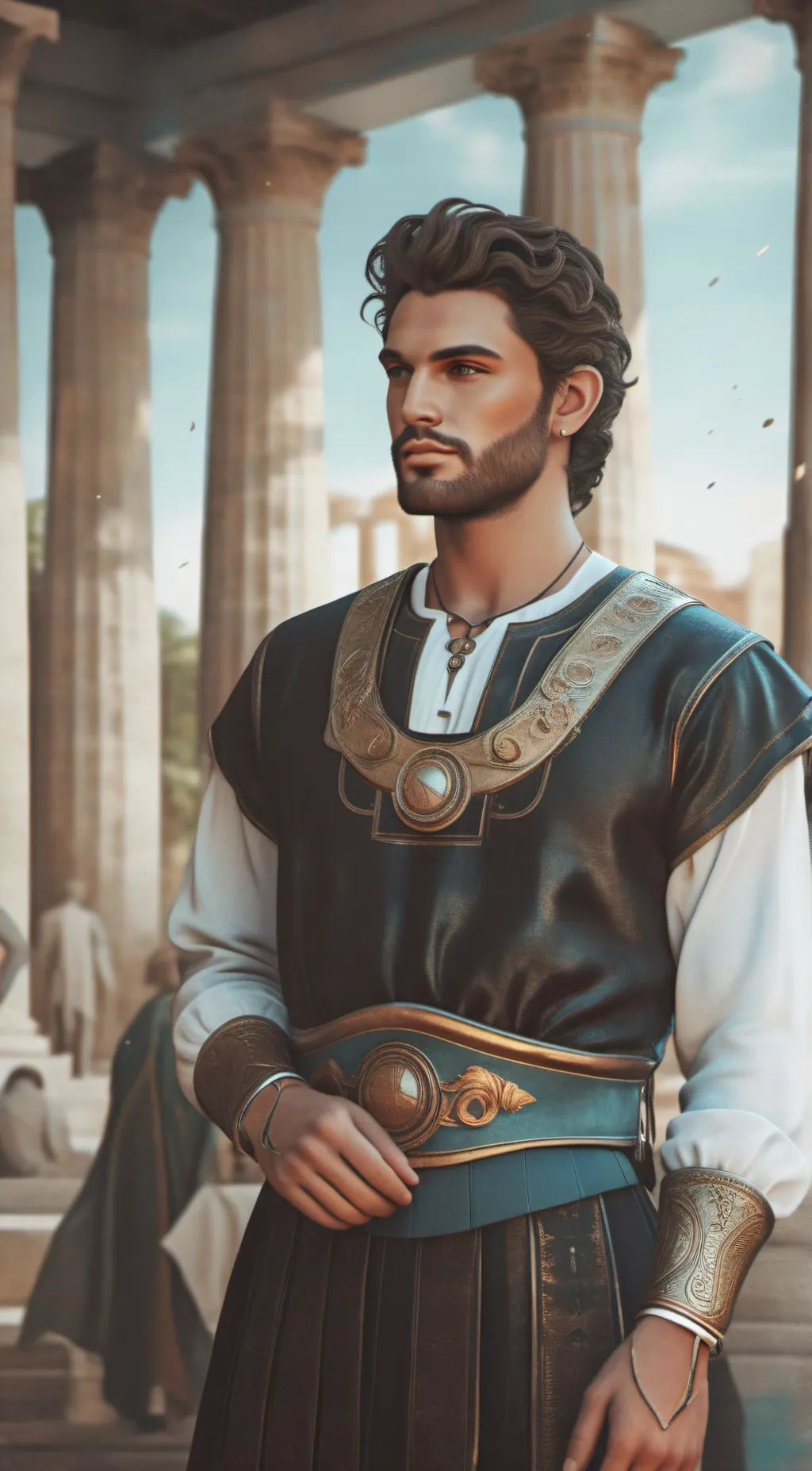 ai character: Theo background