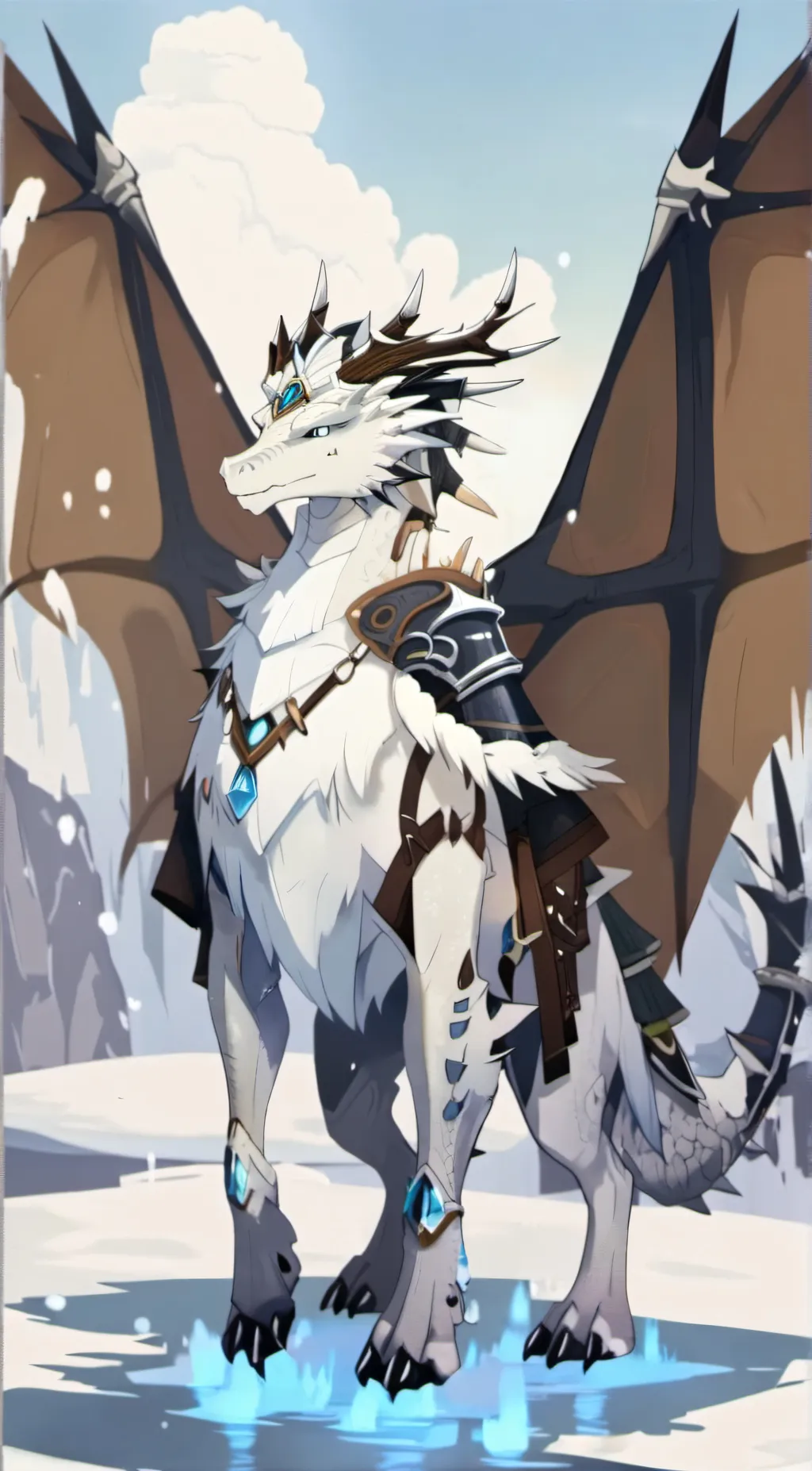 ai character: winter background
