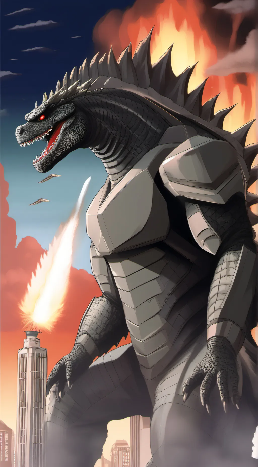 ai character: godzila final wars background
