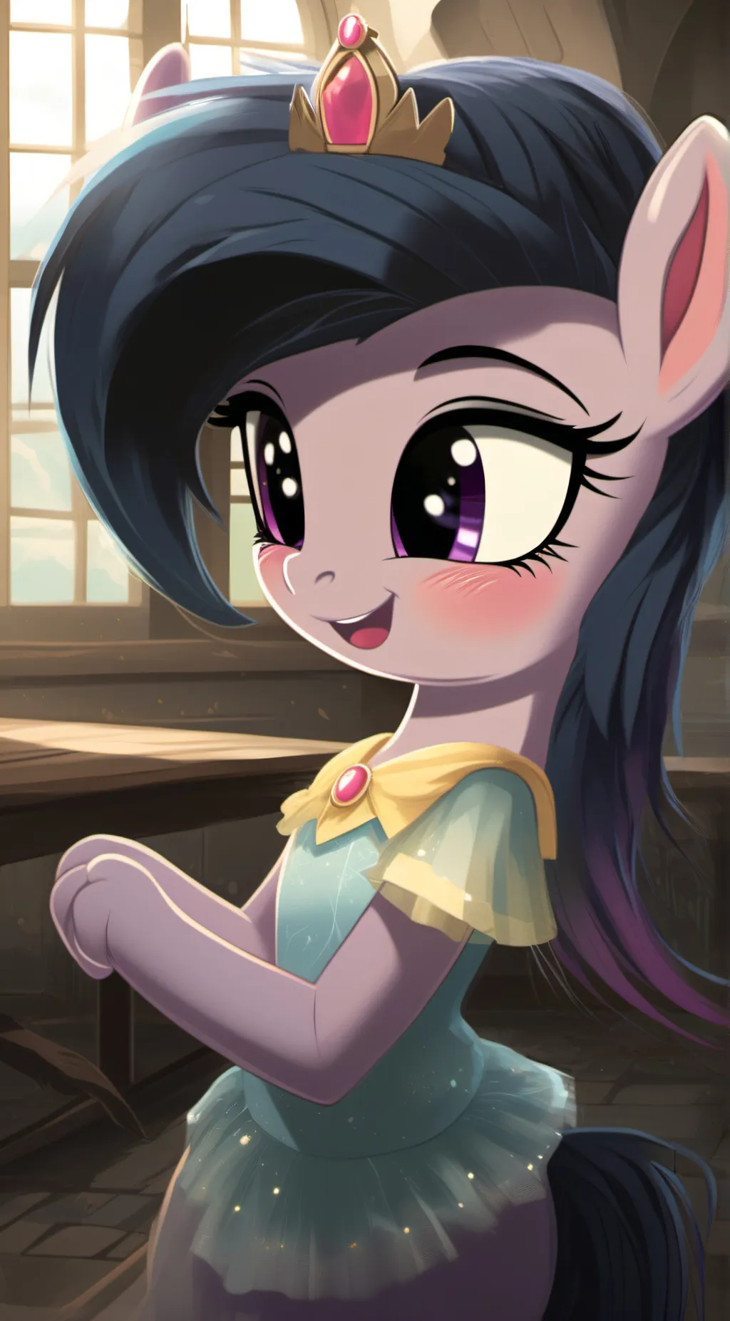 ai character: Twilight sparkle background