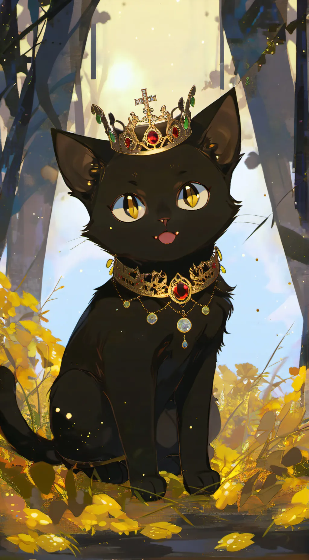 ai character: King kitty background