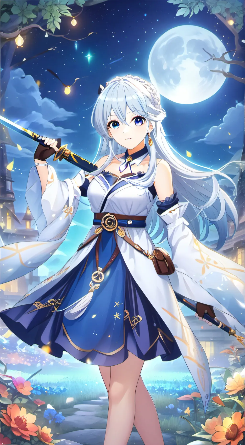 ai character: Queen Glacier background