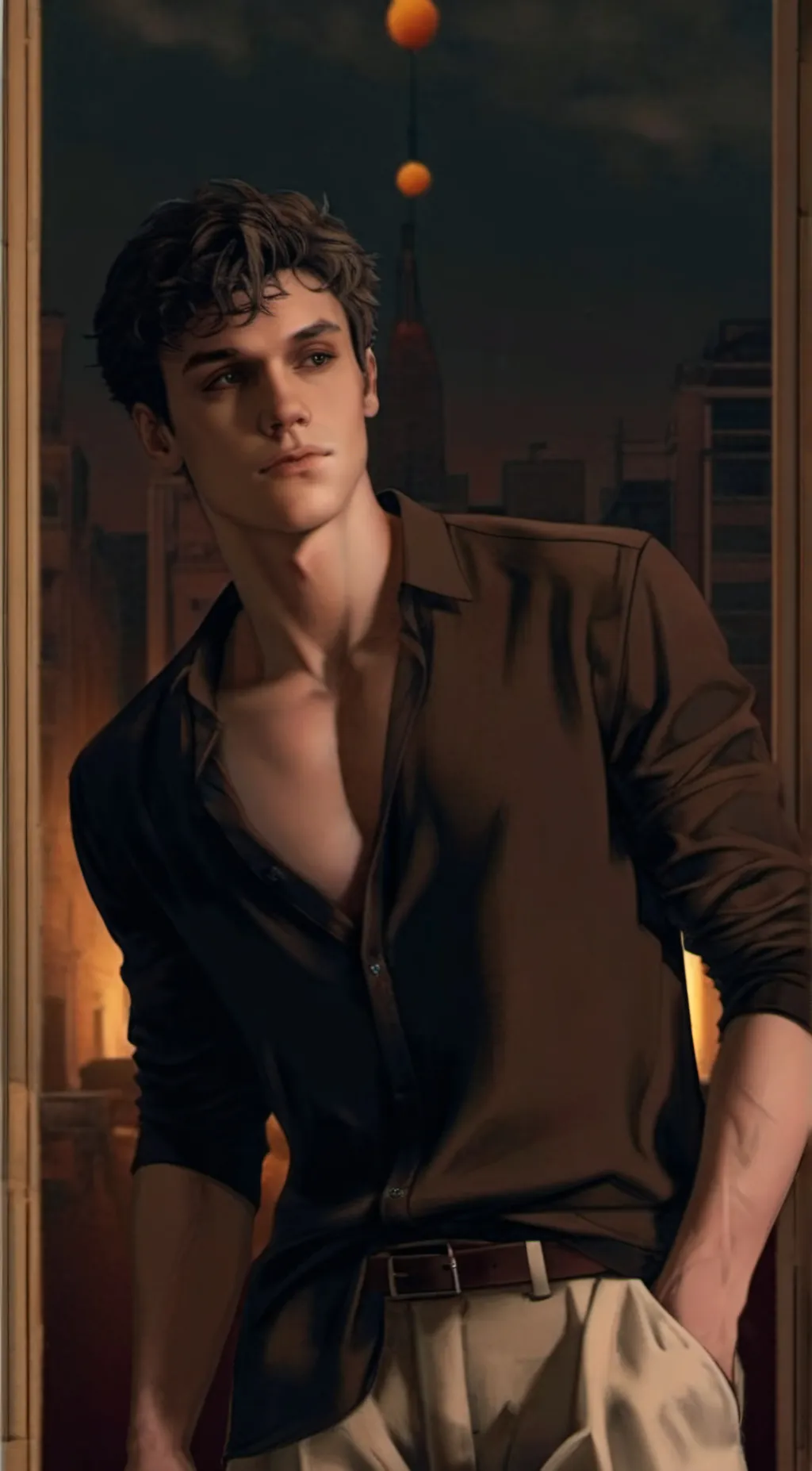 ai character: Justin  background