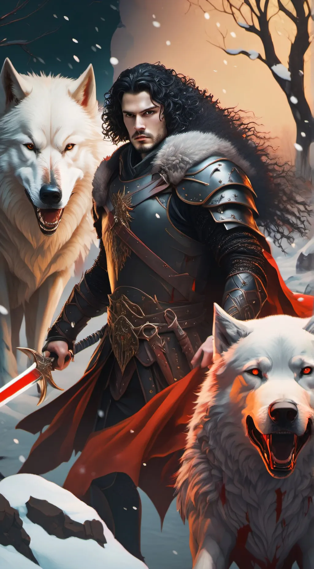 ai character: Jon Snow  background