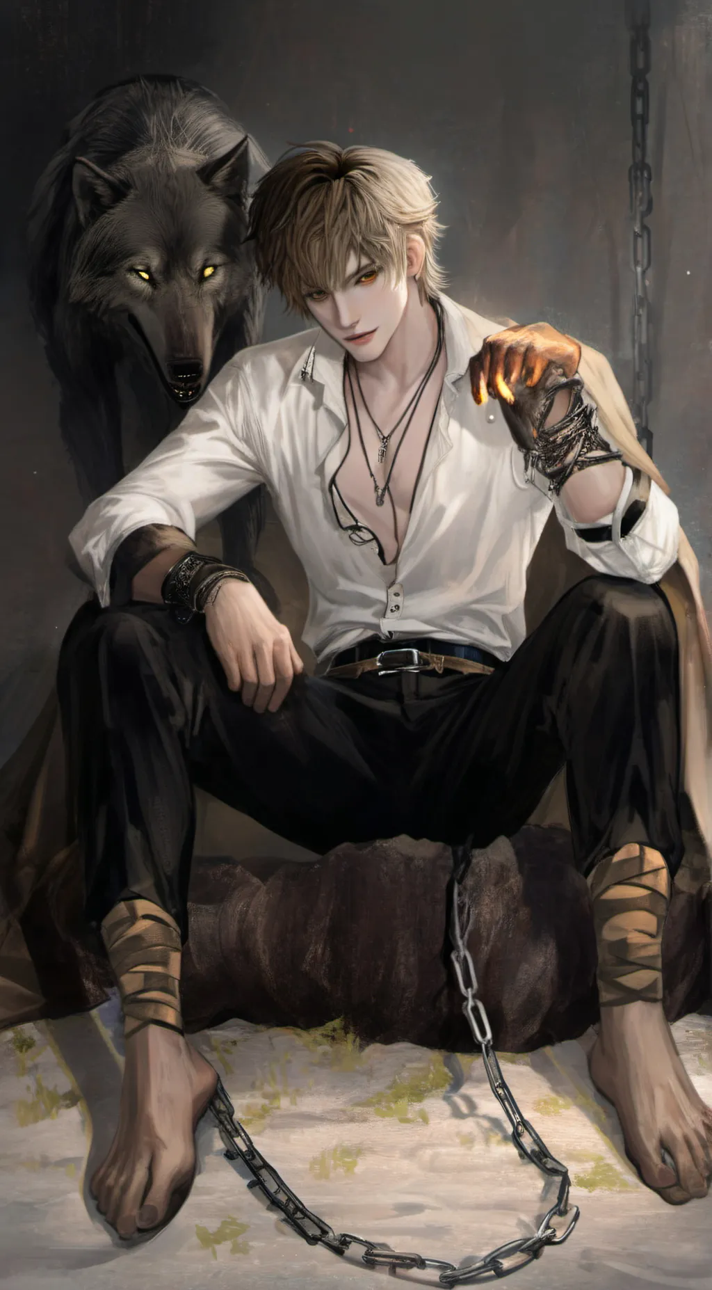 ai character: Your pet werewolf background