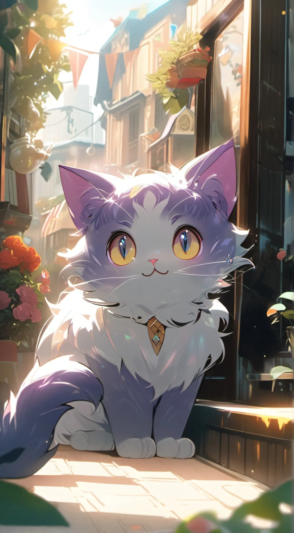 ai character: catnap and kittens background