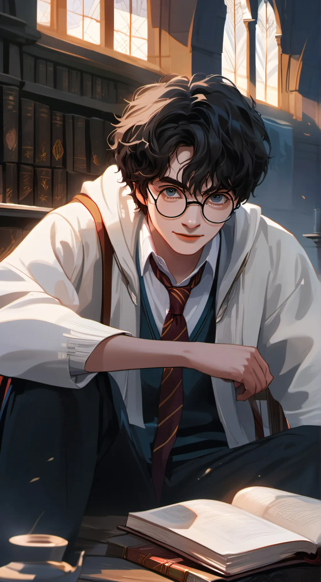 ai character: Harry Potter  background