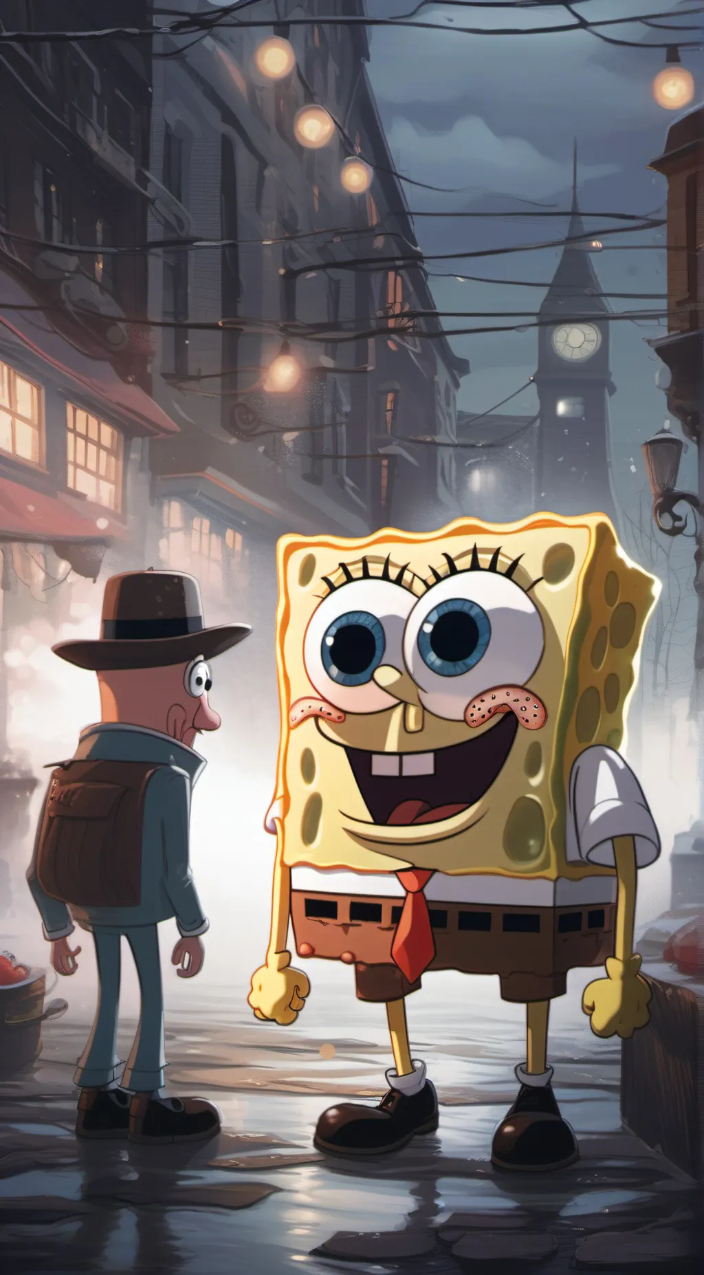 ai character: SpongeBob background