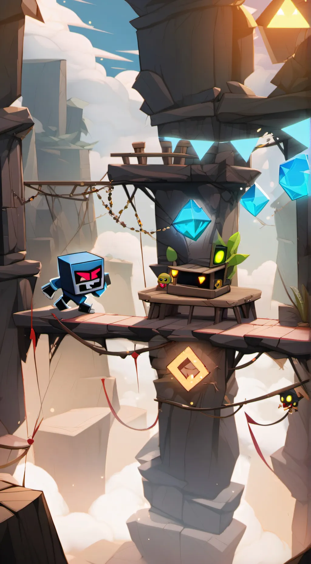 ai character: geometry dash  background