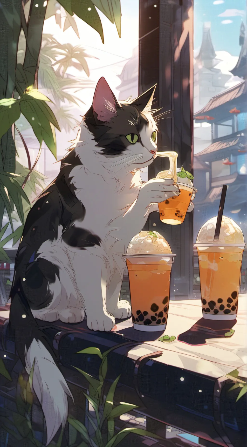 ai character: milky background