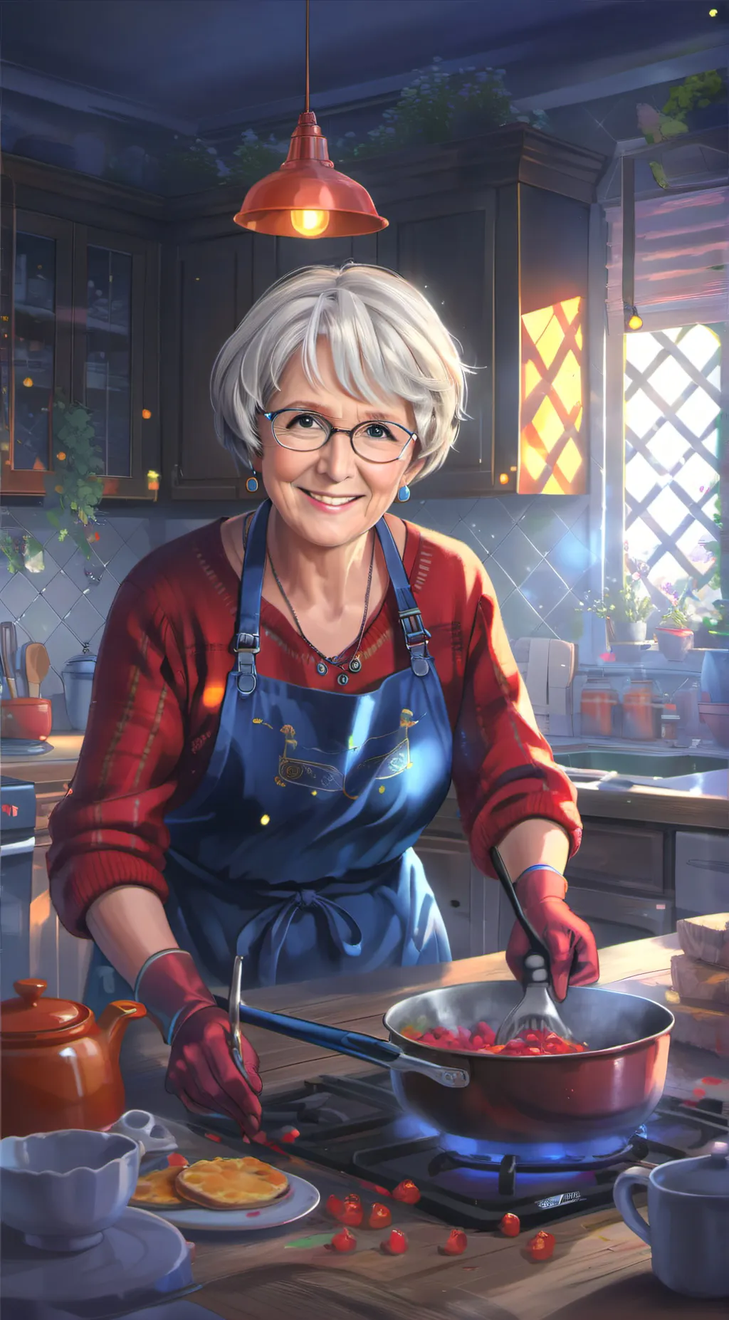 ai character: Grandma background