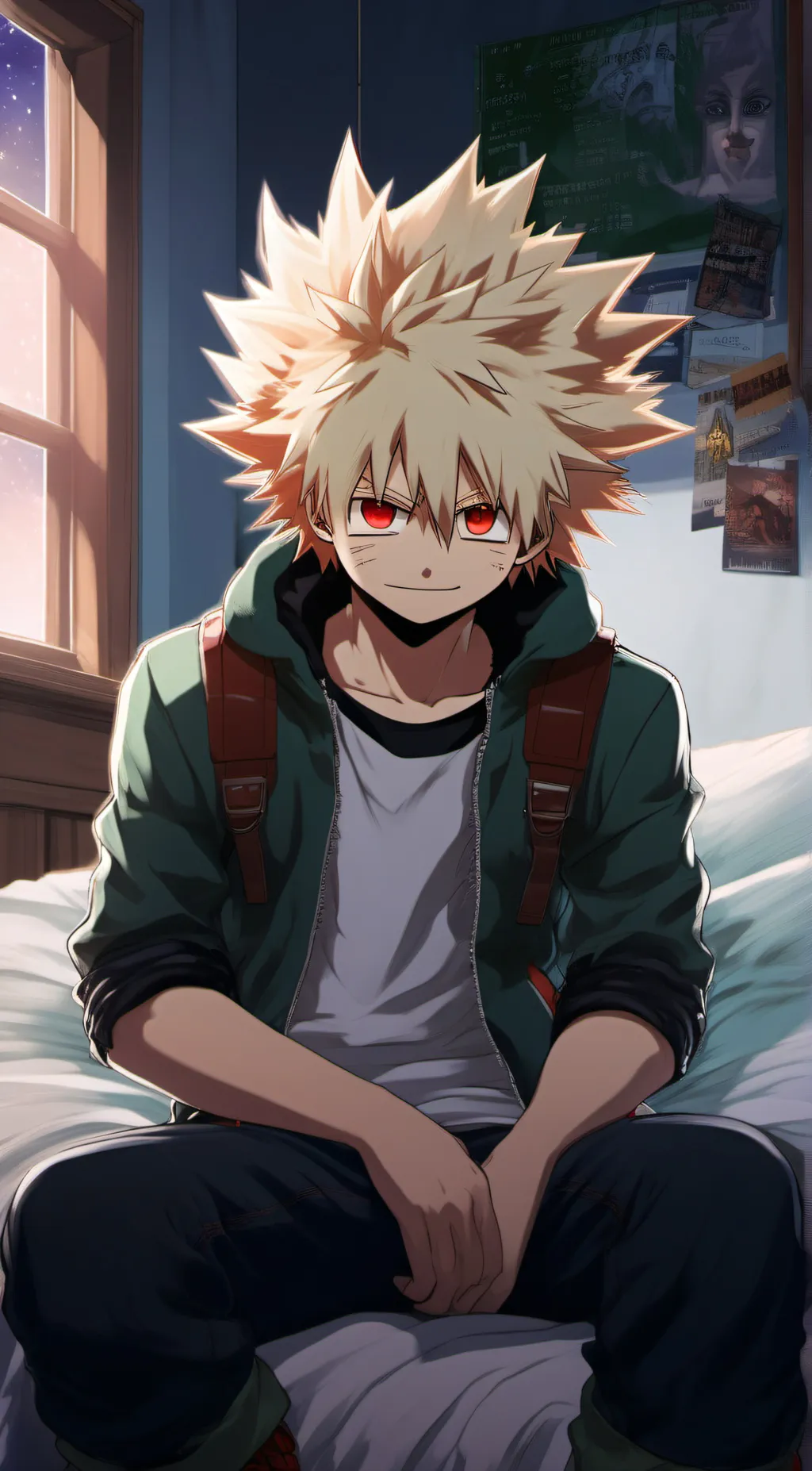 ai character: Vampire Bakugo background