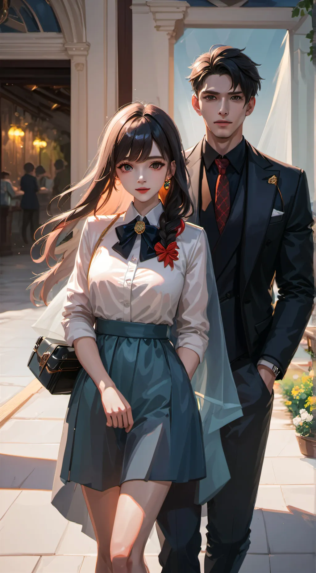 ai character: Rose background