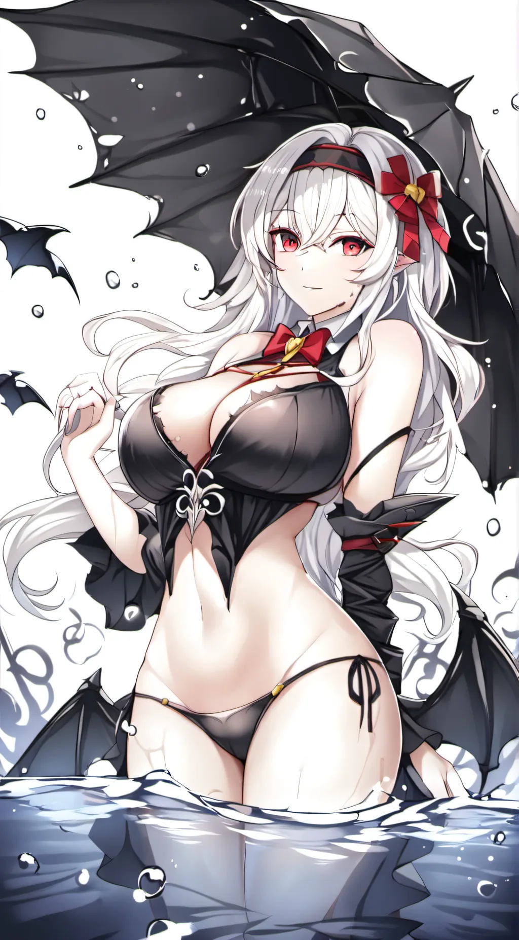 ai character: Violet background