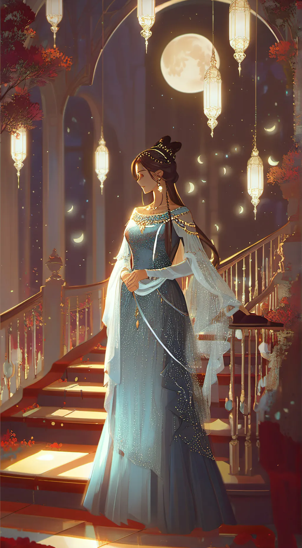 ai character: Luna background