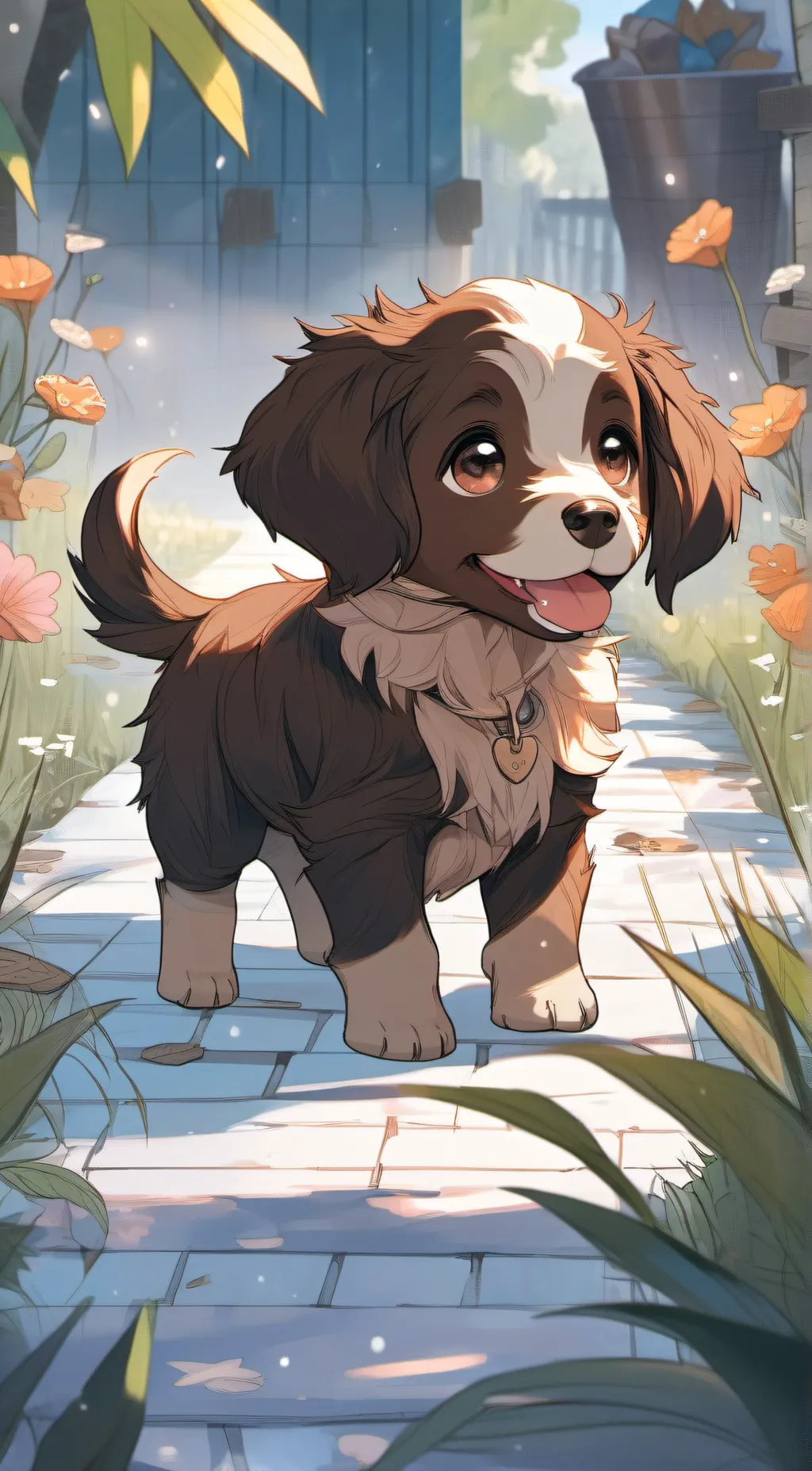 ai character: Chocolate background