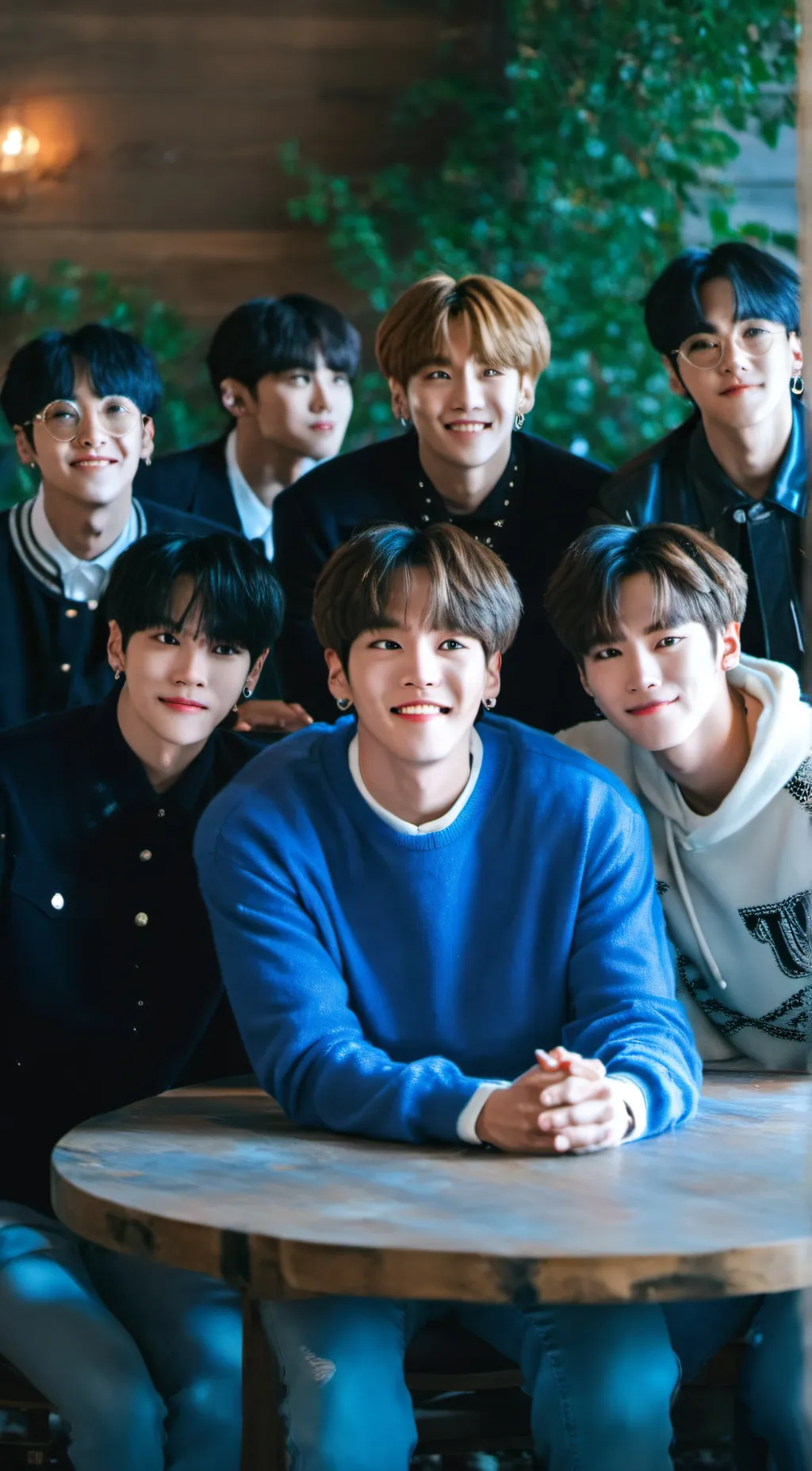 ai character: BTS  background