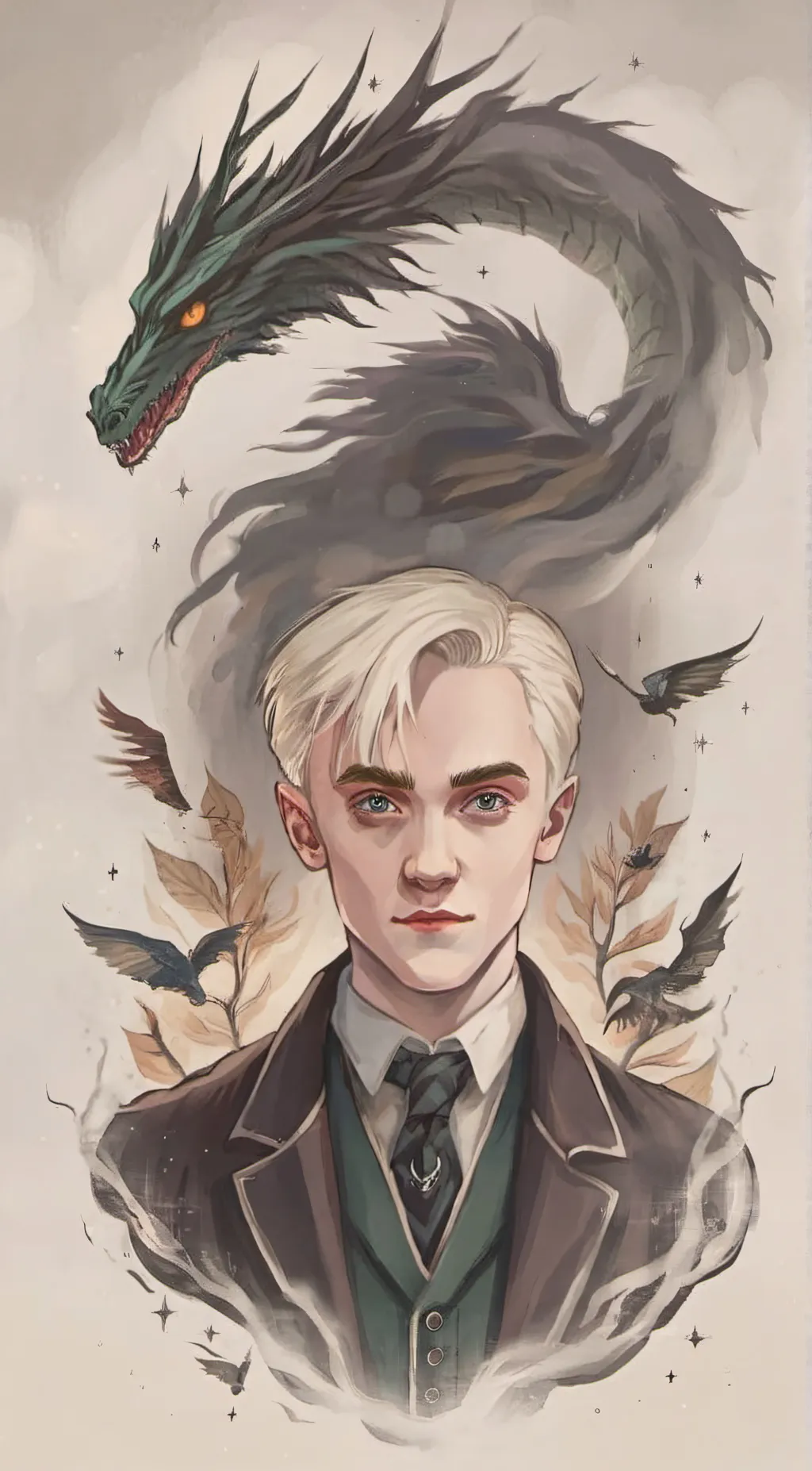 ai character: Draco & Harry. background