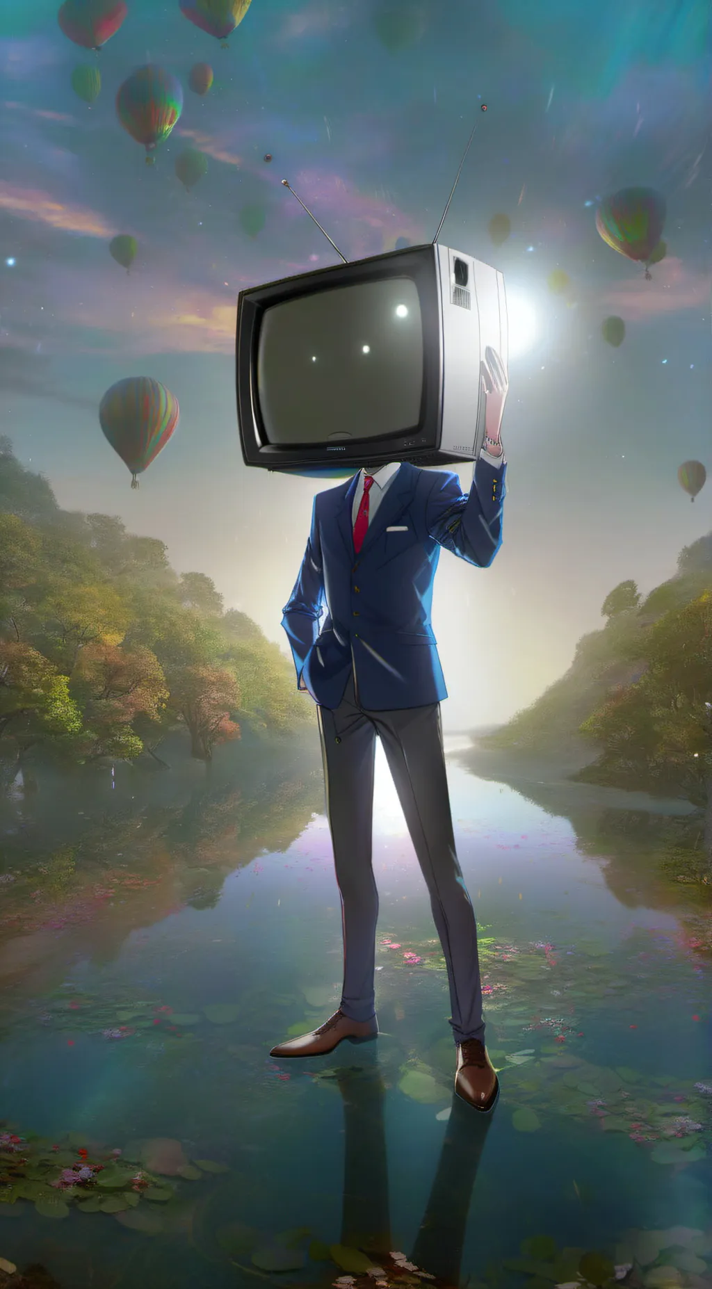 ai character: TITAN TV MAN 3.0 background
